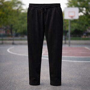 Men's Black Fleece Drawstring Pants